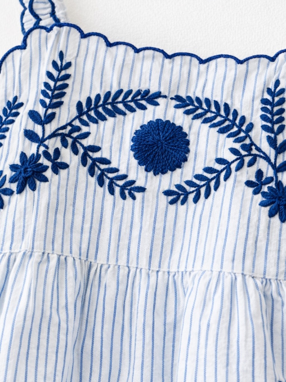 ZARA Girls Blue Embroidered Dress Set w/ Sunglasses Bracelet 8Y - Picture 5 of 8
